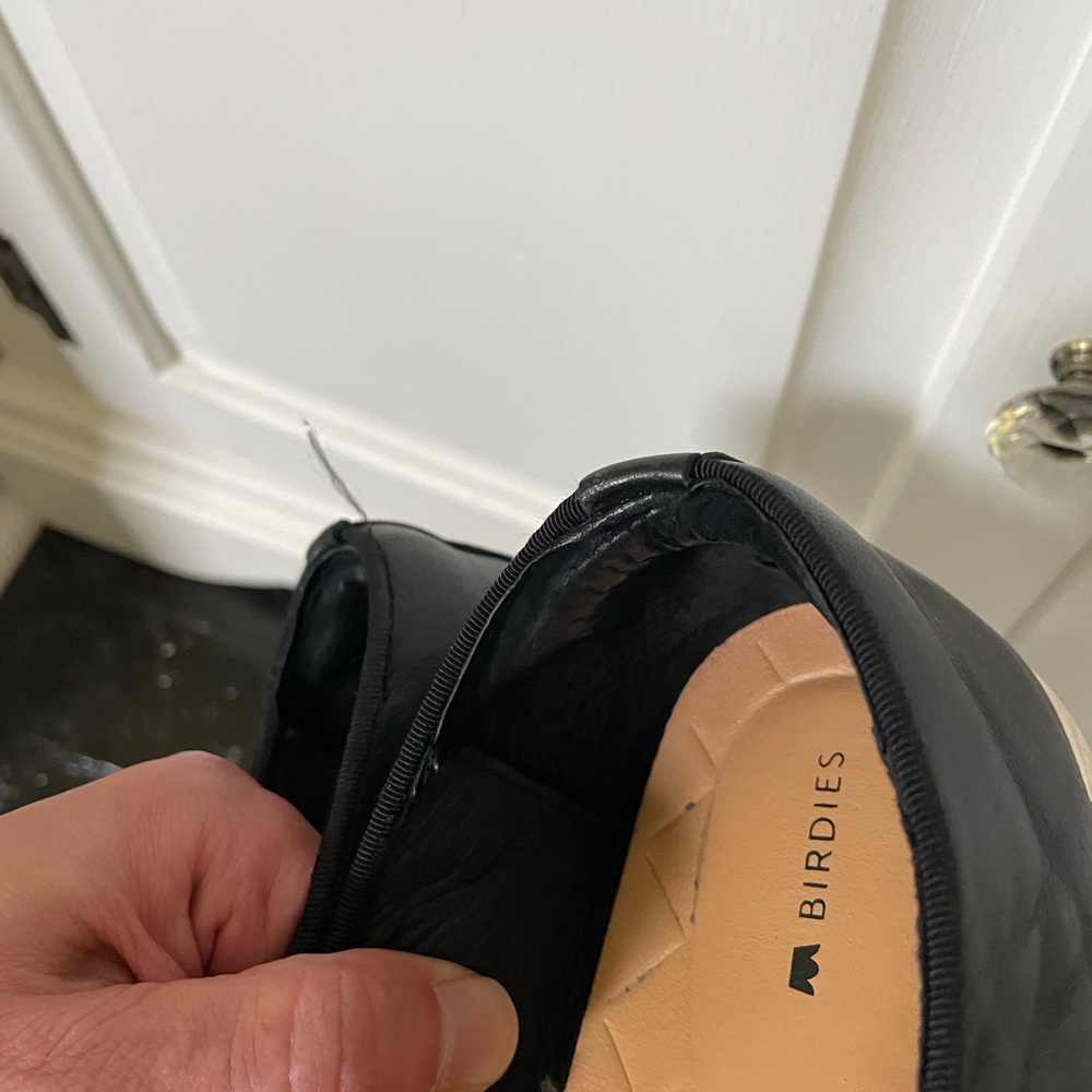 Birdies | Swift Black Leather Slip On Sneakers Size 10.5 - Picture 7 of 7